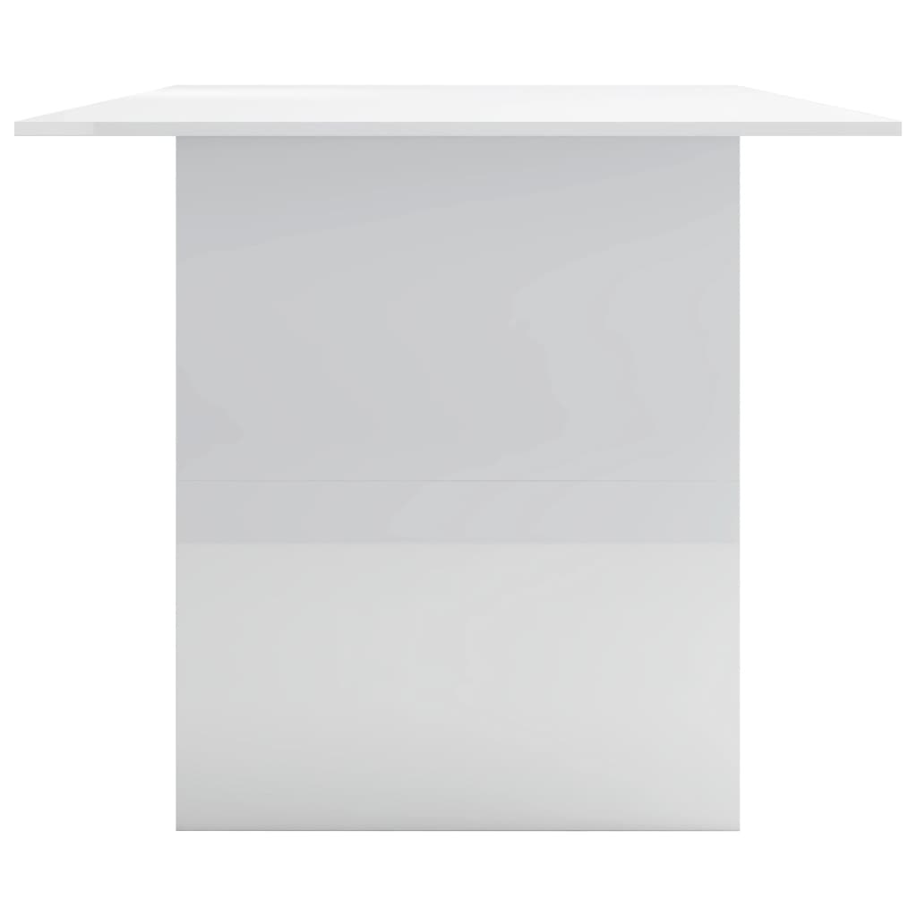 vidaXL Eettafel 180x90x76 cm spaanplaat hoogglans wit