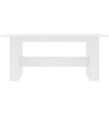 VidaXL Eettafel 180x90x76 cm spaanplaat wit