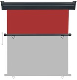 VidaXL Balkonscherm 160x250 cm rood