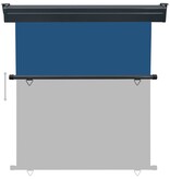 VidaXL Balkonscherm 160x250 cm blauw