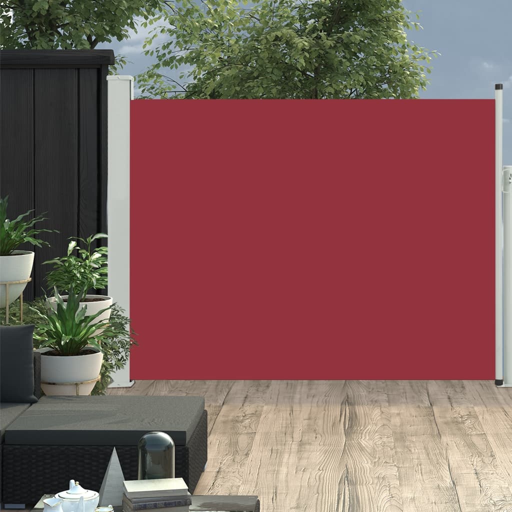 VidaXL Tuinscherm uittrekbaar 140x500 cm rood