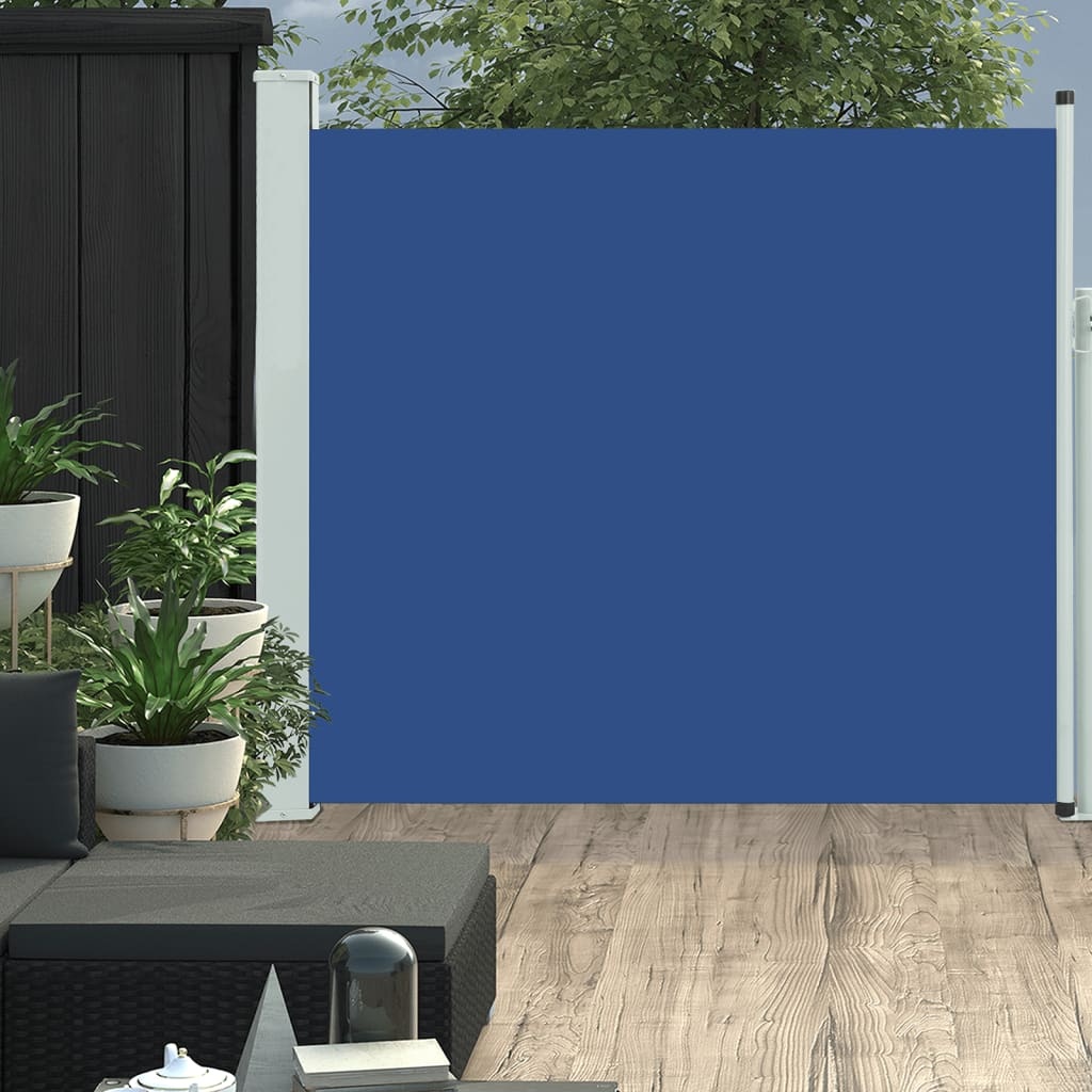 VidaXL Tuinscherm uittrekbaar 170x300 cm blauw