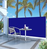VidaXL Windscherm uittrekbaar 140x300 cm blauw