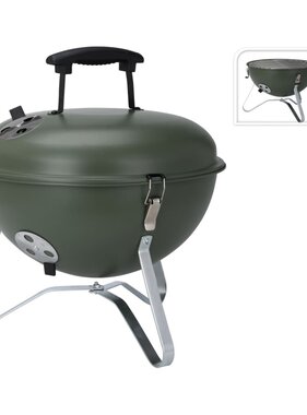 vidaXL Kogelbarbecue 37 cm olijfgroen