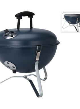 vidaXL Barbecue bolvormig 37 cm donkerblauw