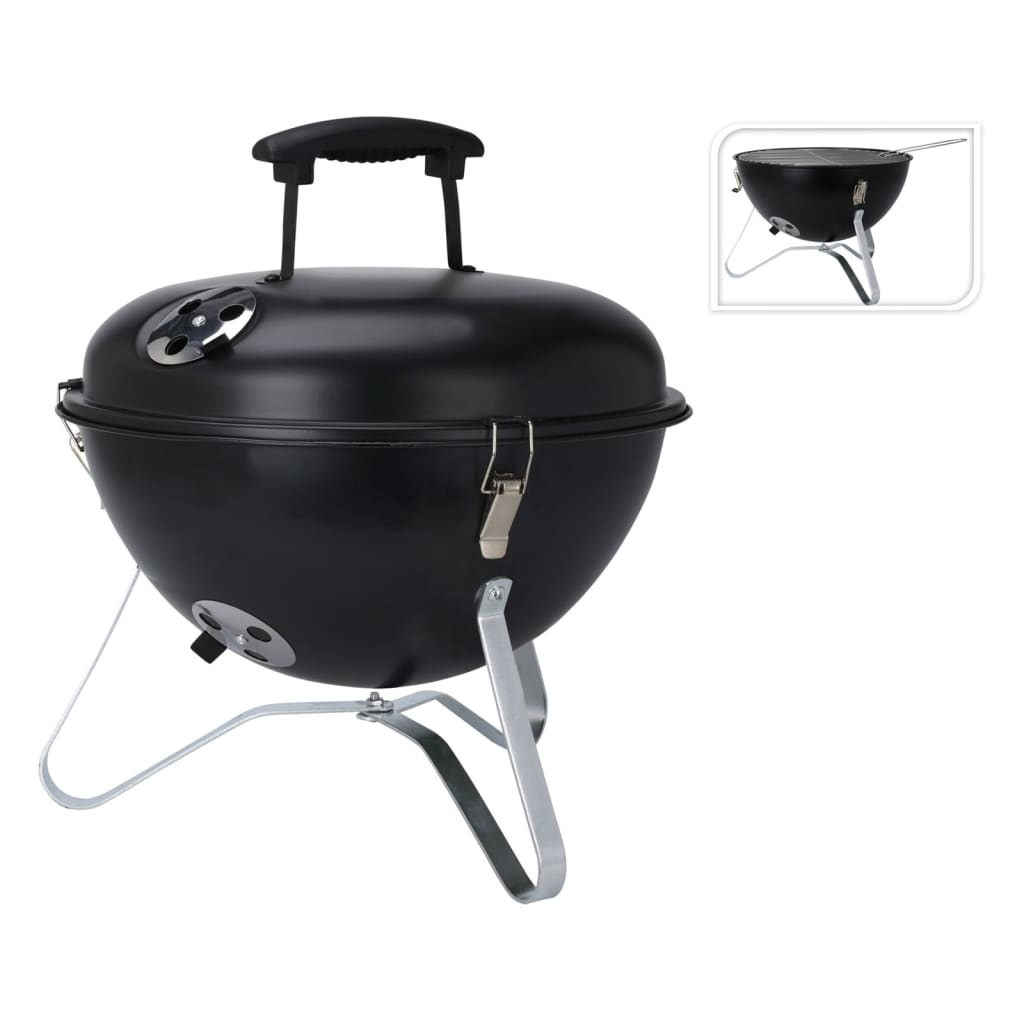 vidaXL Kogelbarbecue 37 cm zwart