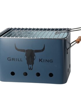 vidaXL Barbecuegrill rechthoekig mat donkerblauw