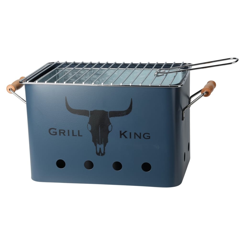 vidaXL Barbecuegrill rechthoekig mat donkerblauw