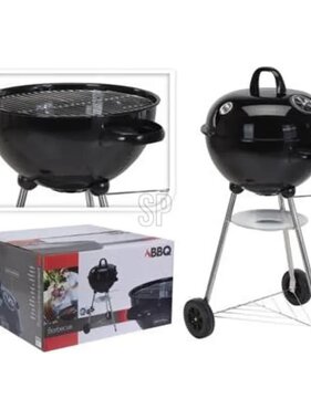 vidaXL Barbecue bolvormig zwart