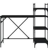 VidaXL Computerbureau met schappen 120x47x109 cm zwart