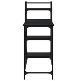 VidaXL Computerbureau met schappen 120x47x109 cm zwart