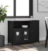 VidaXL Dressoir 100x35x75 cm bewerkt hout zwart