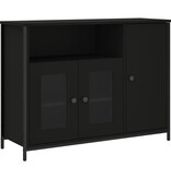 VidaXL Dressoir 100x35x75 cm bewerkt hout zwart
