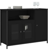 VidaXL Dressoir 100x35x75 cm bewerkt hout zwart