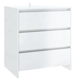 VidaXL Dressoir 70x41x75 cm spaanplaat hoogglans wit