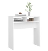 vidaXL Wandtafel 78x30x80 cm spaanplaat wit