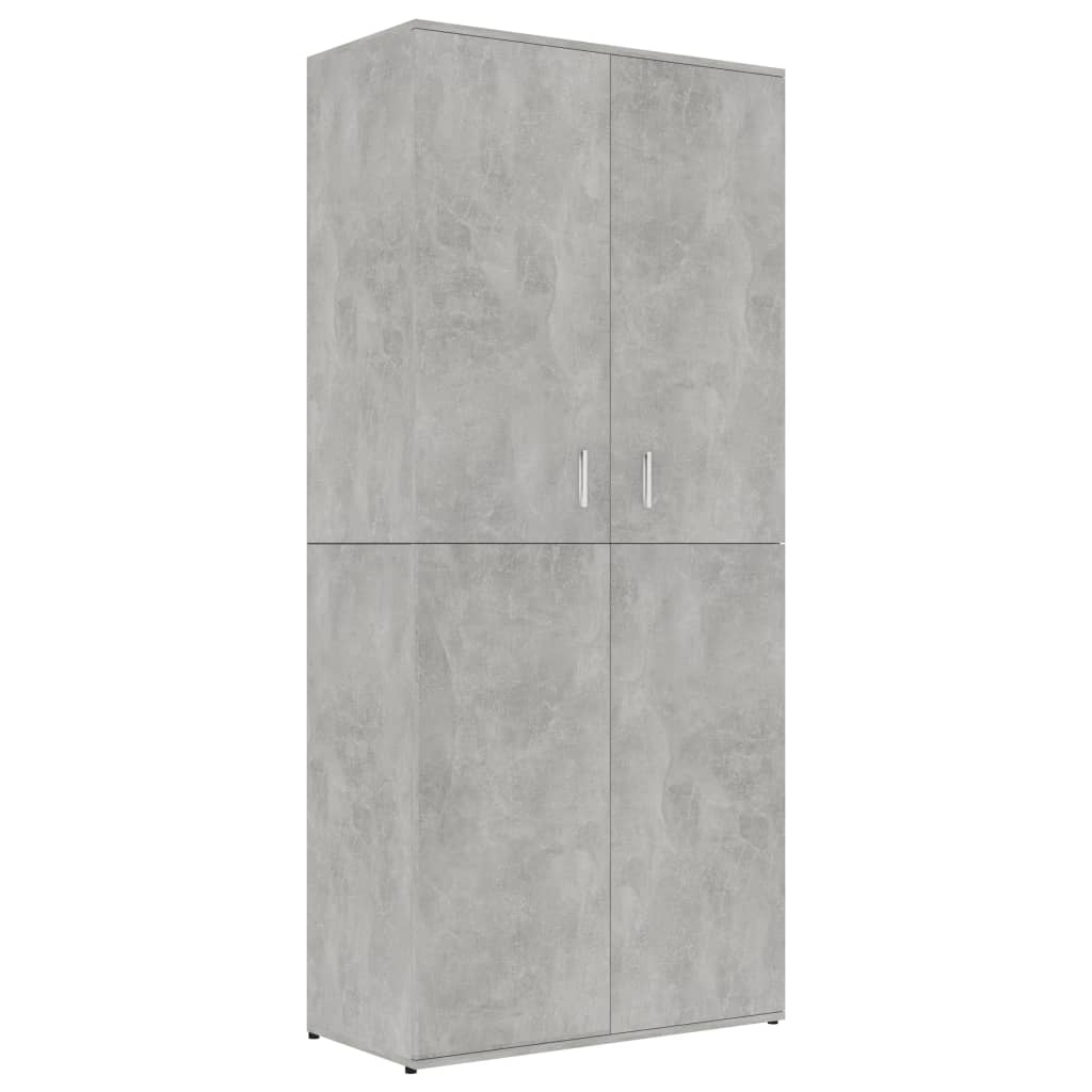 vidaXL Schoenenkast 80x39x178 cm spaanplaat betongrijs