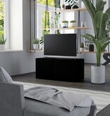 VidaXL Tv-meubel 80x34x36 cm spaanplaat zwart