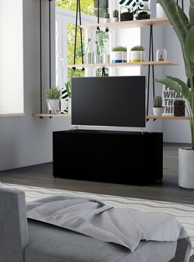 VidaXL Tv-meubel 80x34x36 cm spaanplaat zwart