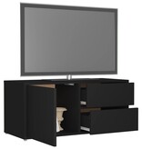 VidaXL Tv-meubel 80x34x36 cm spaanplaat zwart