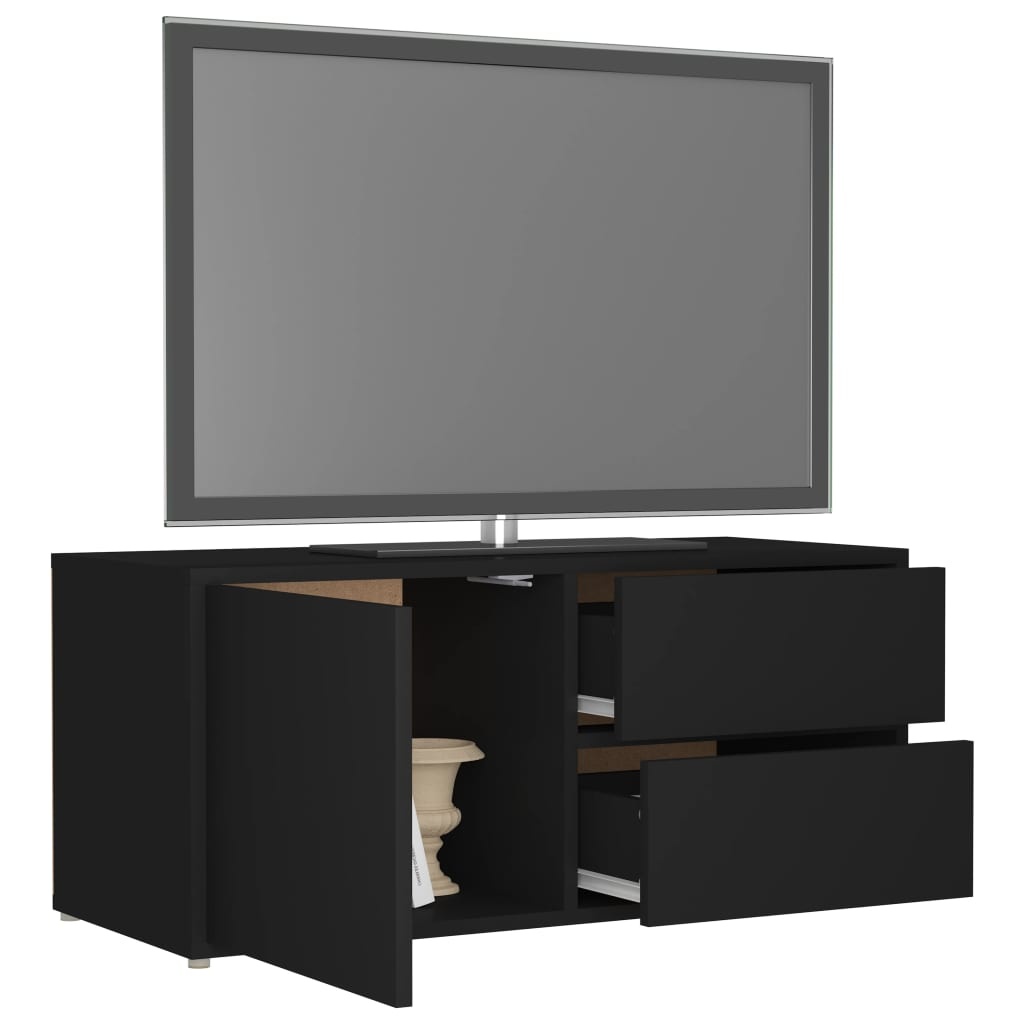VidaXL Tv-meubel 80x34x36 cm spaanplaat zwart