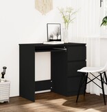VidaXL Bureau 90x45x76 cm spaanplaat zwart