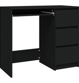 vidaXL Bureau 90x45x76 cm spaanplaat zwart