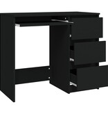 VidaXL Bureau 90x45x76 cm spaanplaat zwart