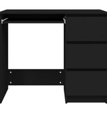 VidaXL Bureau 90x45x76 cm spaanplaat zwart