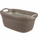 vidaXL Wasmand Knit 40 L metallic bruin