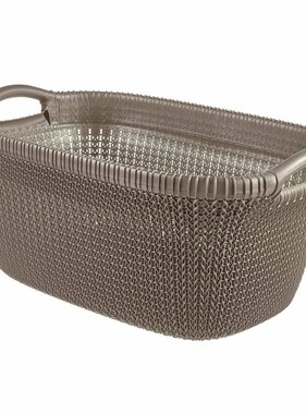 vidaXL Wasmand Knit 40 L metallic bruin