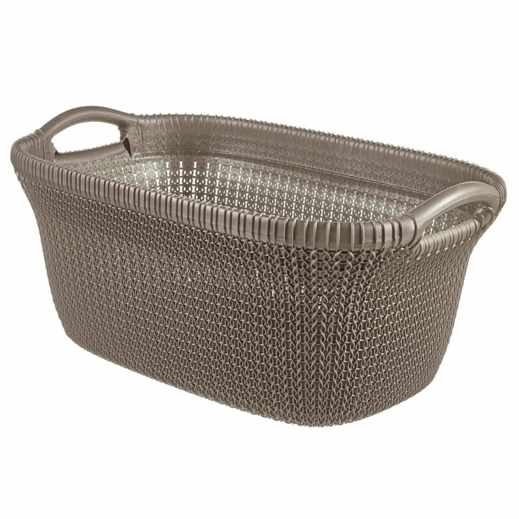 vidaXL Wasmand Knit 40 L metallic bruin