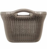 vidaXL Wasmand Knit 40 L metallic bruin