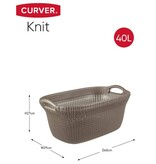 vidaXL Wasmand Knit 40 L metallic bruin