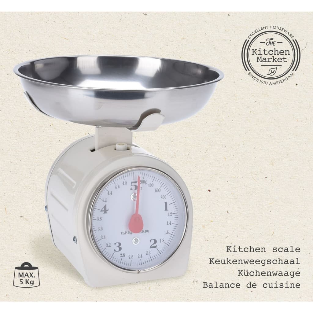 VidaXL Keukenweegschaal 5 kg metaal