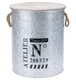VidaXL 3-delige Opbergboxenset met touw zink