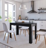 VidaXL Eettafel 120x60x76 cm bewerkt hout zwart
