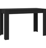 VidaXL Eettafel 120x60x76 cm bewerkt hout zwart