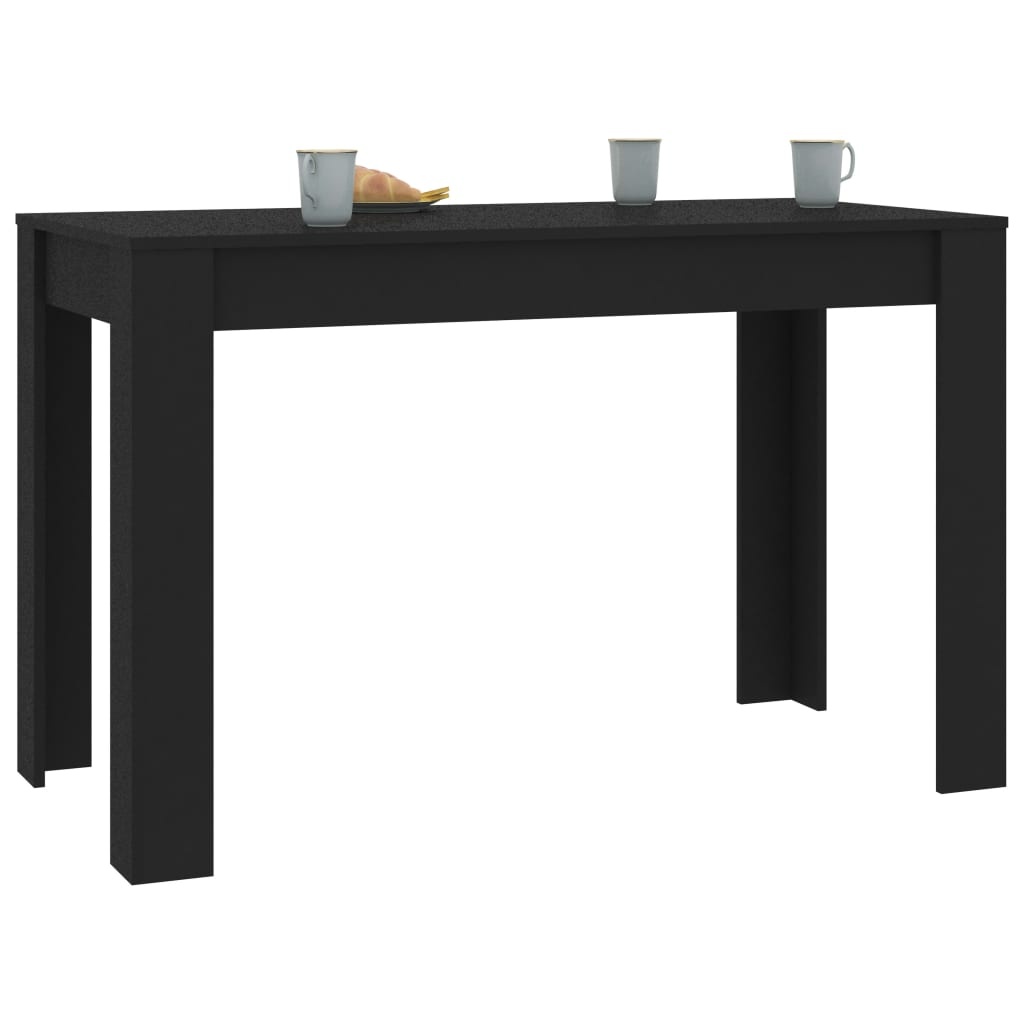 VidaXL Eettafel 120x60x76 cm bewerkt hout zwart