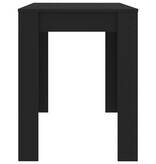 VidaXL Eettafel 120x60x76 cm bewerkt hout zwart