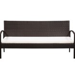VidaXL Tuinbank 3-zits met kussens poly rattan bruin