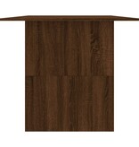 vidaXL Eettafel 180x90x76 cm bewerkt hout bruineikenkleurig