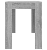 vidaXL Eettafel 120x60x76 cm bewerkt hout grijs sonoma eikenkleurig