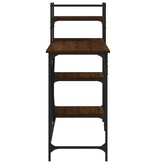 VidaXL Computerbureau met schappen 120x47x109 cm bruin eikenkleur