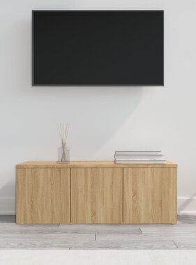 vidaXL Tv-meubel 80x34x30 cm spaanplaat sonoma eikenkleurig