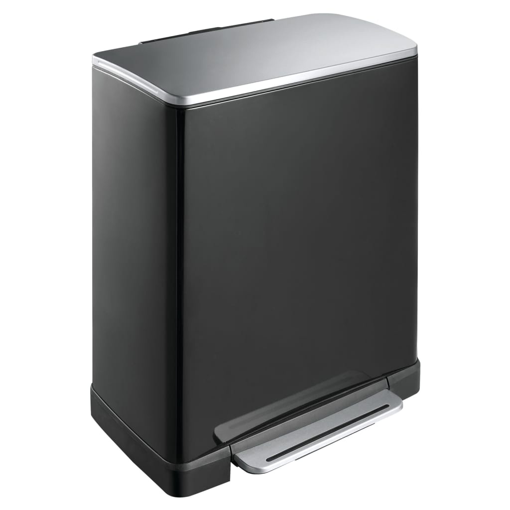 vidaXL Pedaalemmer E-Cube 28 L+18 L matzwart