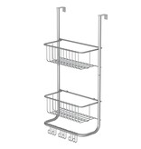 vidaXL Wandrek 30,5x13x62 cm matzilverkleurig