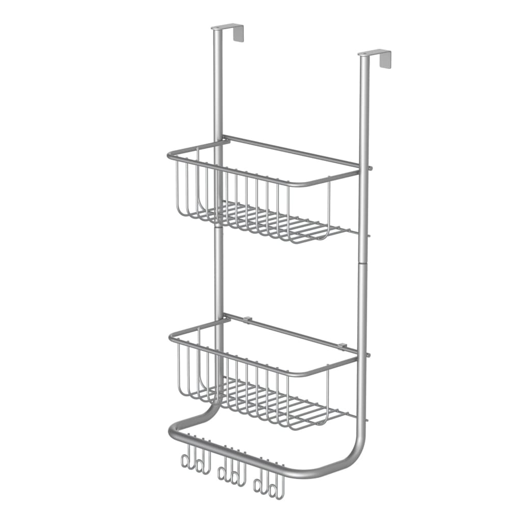 vidaXL Wandrek 30,5x13x62 cm matzilverkleurig