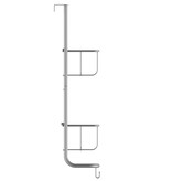 vidaXL Wandrek 30,5x13x62 cm matzilverkleurig