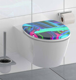 vidaXL Toiletbril met soft-close NEON PAINT